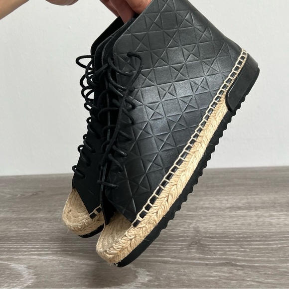 New Miista Imogen Peep Toe Leather Espadrilles Size 37​ - Picture 7 of 12